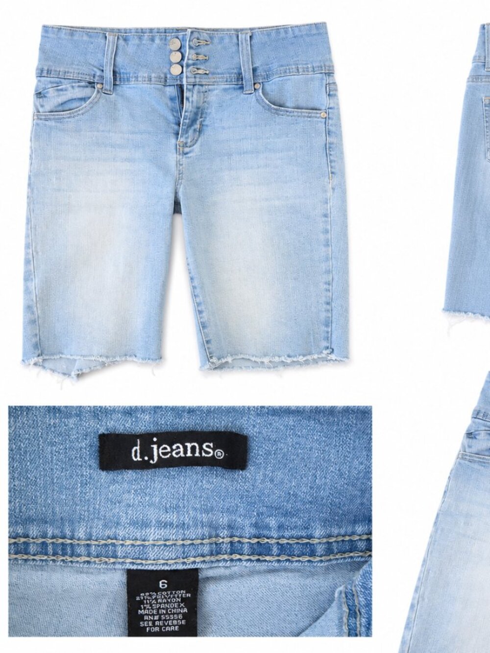 d.jeans Light Wash Bermuda Denim Shorts – Women’s Size 6